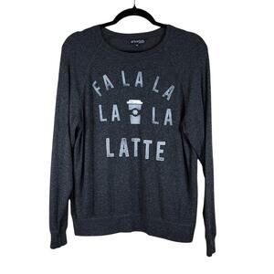 Fifth Sun Charcoal Grey Black Stretchy Fall Falala Late Pullover Shirt